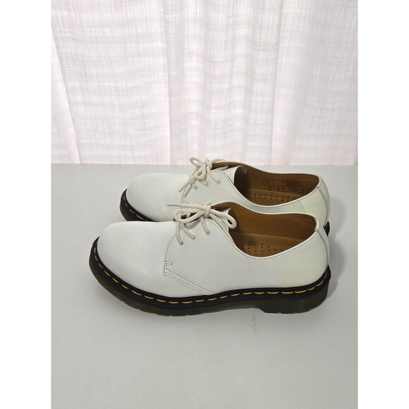 Dr. Martens 1461 Shoes Womens 8 White Leather Lace Up Casual Oxfords Goth Punk - Picture 7 of 9